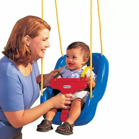 Photo 1 of Little Tikes 2-in-1 Snug 'n Secure Swing, Blue