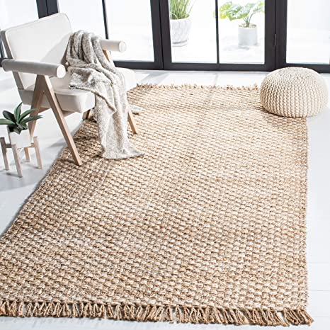 Photo 1 of 3 X 5 FEET WOVEN JUTE HOME AREA RUG WITH TASSELS