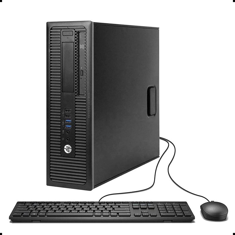 Photo 1 of HP EliteDesk 800 G1 SFF High Performance Business Desktop Computer, Intel Quad Core i5-4590 upto 3.7GHz, 16GB RAM, 1TB HDD, 256GB SSD (boot), DVD, WiFi, Windows 10 Professional (Renewed)
