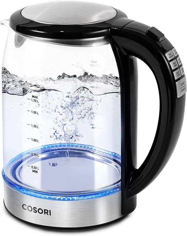 Photo 1 of COSORI Electric Kettle Temperature Control with 6 Presets, Hot Water Boiler & Tea Heater, 100% Stainless Steel Filter, Inner Lid & Bottom, 60min Keep Warm&Boil-Dry Protection, BPA Free, 1.7L, Black
