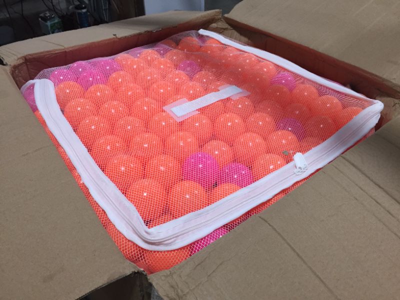 Photo 2 of Amazon Basics BPA Free Plastic Ball Pit Balls with Storage Bag, 1,000 ct (2.3” Diameter), Bright Colors
