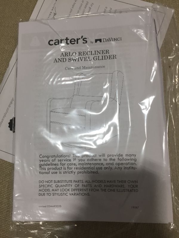 Photo 1 of Carter's by DaVinci Arlo Recliner and Swivel Glider, Greenguard Gold Certified