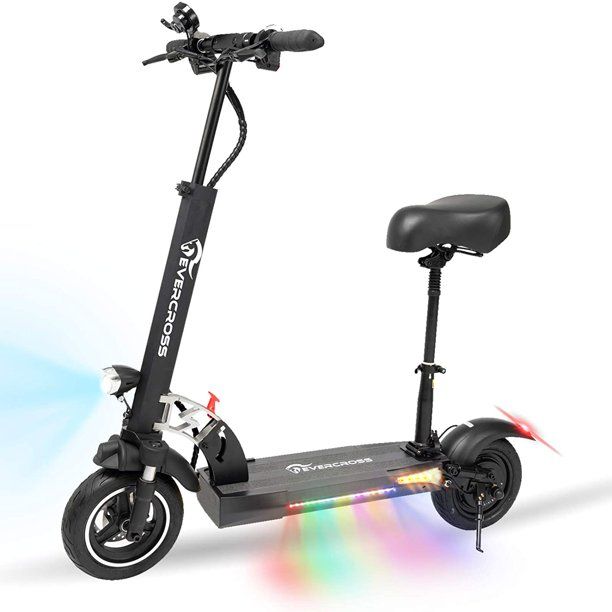 Photo 1 of Evercross Electric Scooter with 800W Motor, Up to 28 MPH and 25 Miles Range, Folding Electric Scooter for Adults with 10 In. Solid Tires, Black
