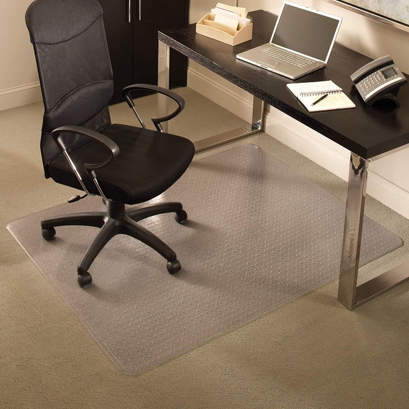 Photo 1 of ES Robbins Everlife Carpet ChairMat Medium Pile, 60"x72" Rectangle, Clear