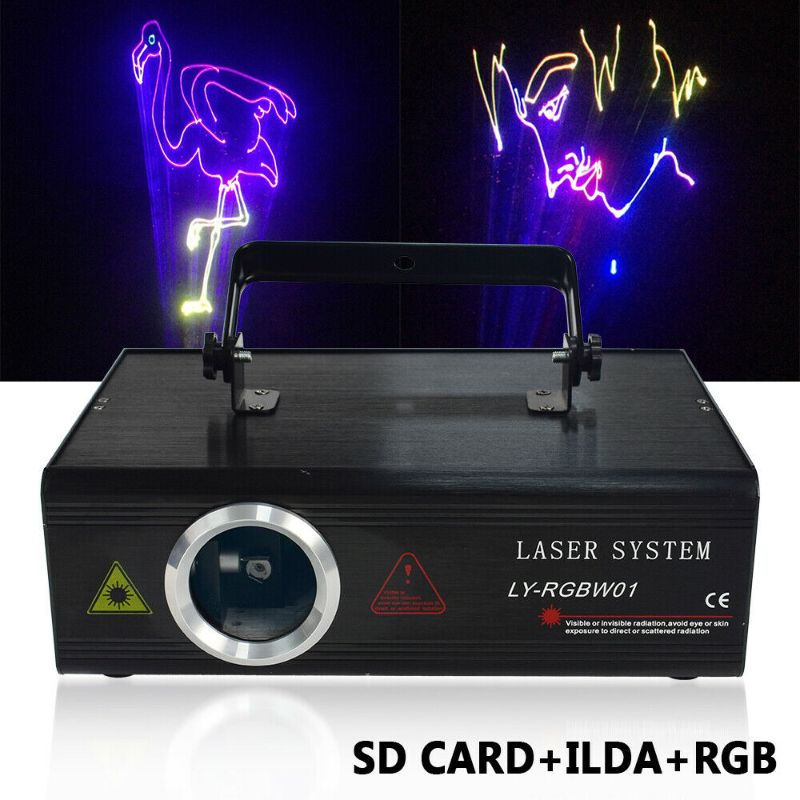 Photo 1 of 500mW RGB DMX ILDA SD Card Animation Laser Projector Light DJ Stage Light Effect (set of 2) 