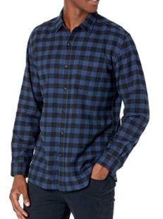 Photo 1 of Amazon Essentials Men's Regular-fit Long-Sleeve Flannel Shirt XL