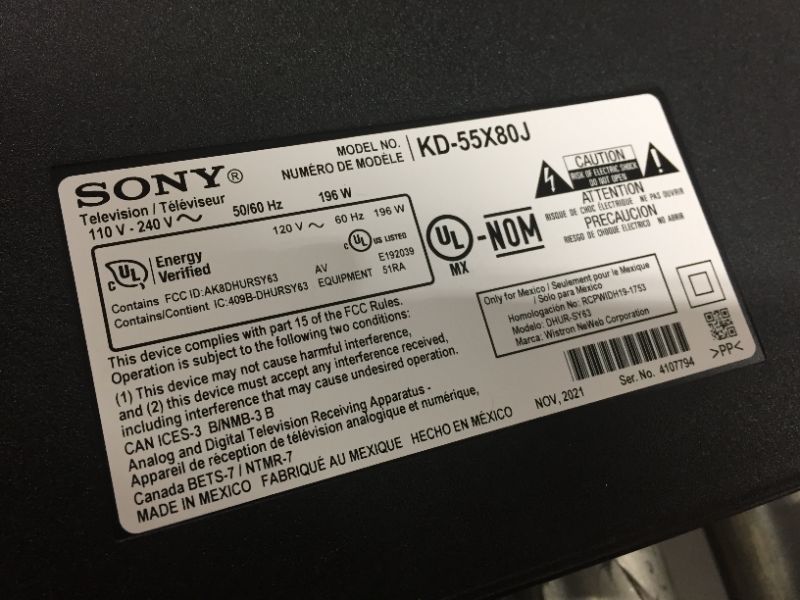 Photo 2 of Sony - 55" Class X80J Series LED 4K UHD Smart Google TV