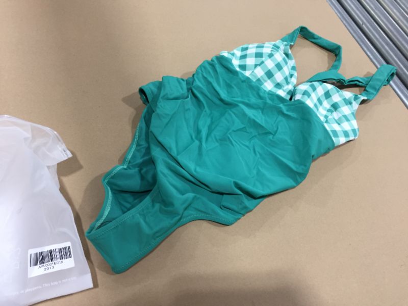 Photo 1 of CUPSHE Daniella Gingham Criss Cross Plus Size One Piece Swimsuit, SIZE 1X