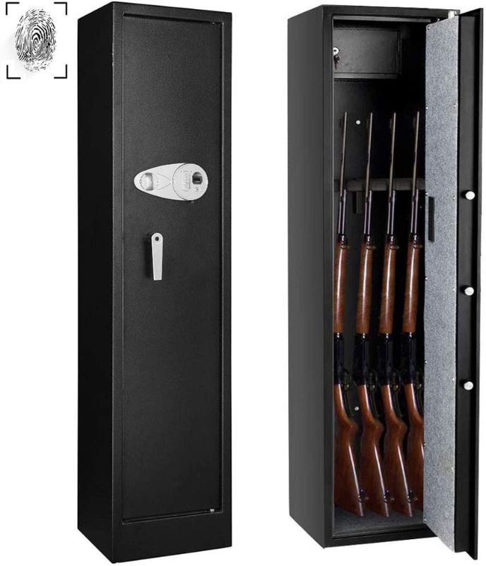 Photo 1 of SECUSTAR SZ-YB7H4M Biometric Rifle Safe, Tall, Black
