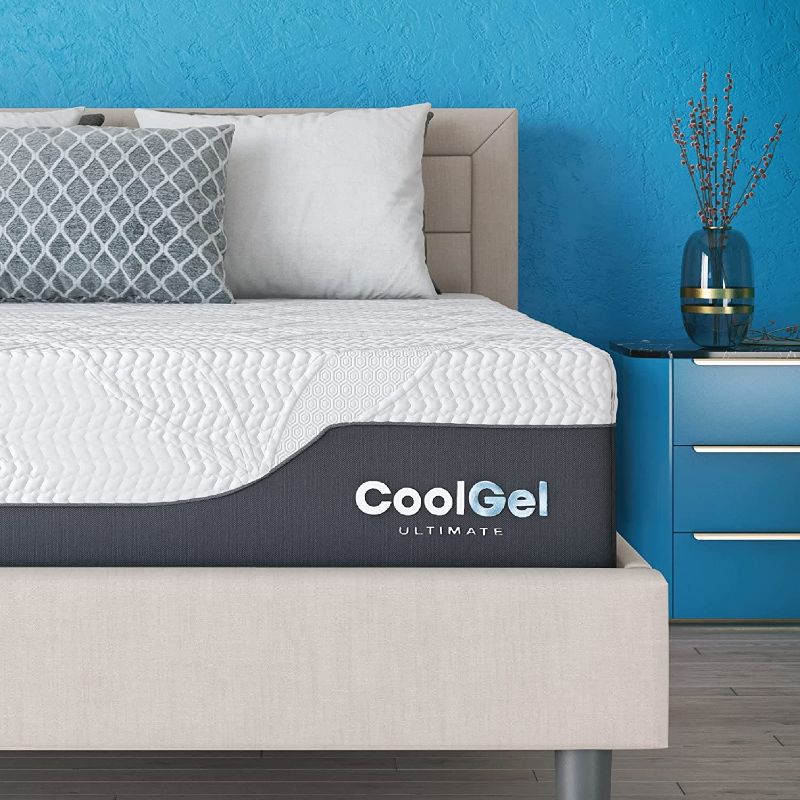 Photo 1 of Classic Brands Cool Gel Chill Memory Foam 14-Inch Mattress with BONUS Pillow |CertiPUR-US Certified |Bed-in-a-Box, Twin XL
