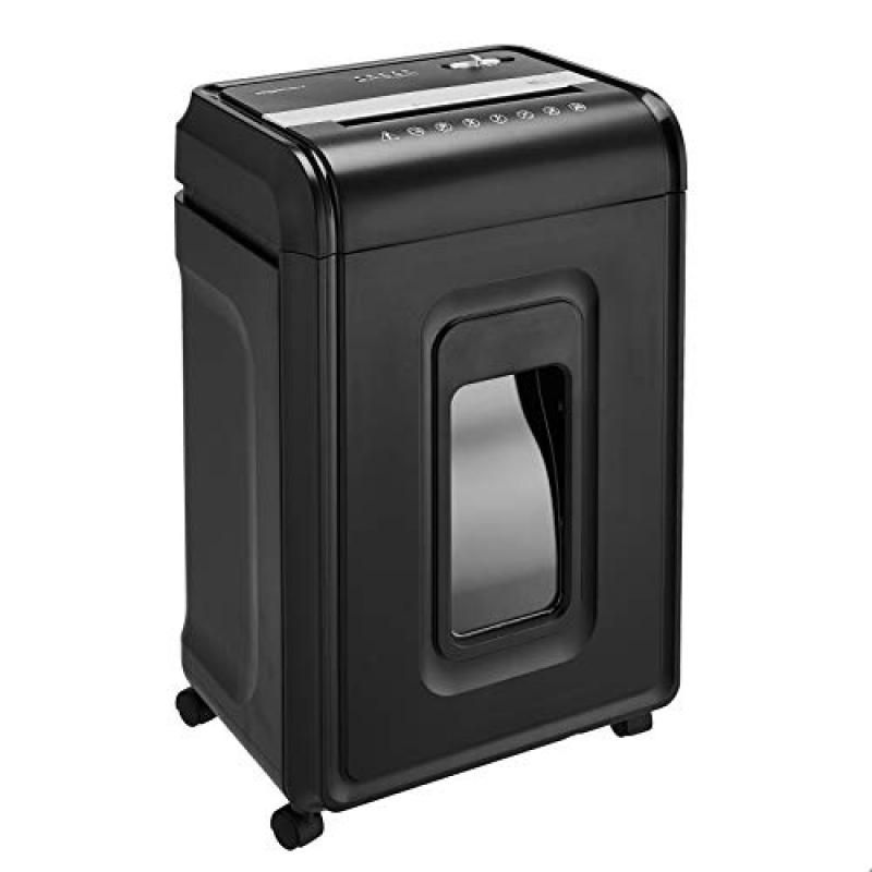 Photo 1 of AmazonBasics 24-Sheet Cross-Cut Paper, CD and Credit Card Home Office Shredder with Pullout Basket

