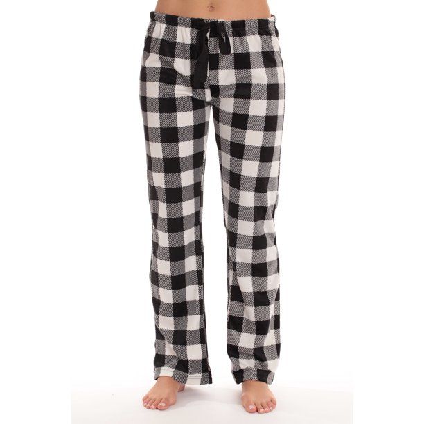 Photo 1 of Fleece Pajama Pants for Women Sleepwear PJs 45803-10195-WHT-XS, SIZE M
