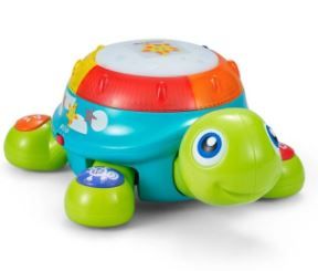 Photo 1 of HUILE Huile Qizhi baby learns to crawl small turtle infants and young children soothe hand beat drum toys 1-3 years old boys and girls electric early education music toy gift
