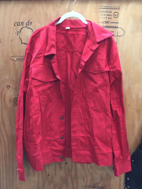 Photo 1 of SIZE XXXL RED WORK BUTTON UP SHIRT, ASIA SIZING