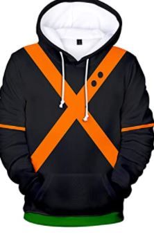 Photo 1 of Bakugou Katsuki Hoodie Thick Hooded Sweatshirt Pullover, SIZE M
