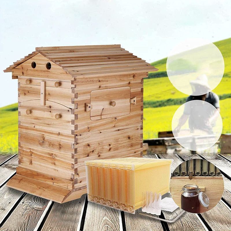 Photo 1 of  hjjh Flow Hive Beehive Kit Auto Wooden Bee Hive House Kit Beehive Box, WOODEN STRUCTURE ONLY