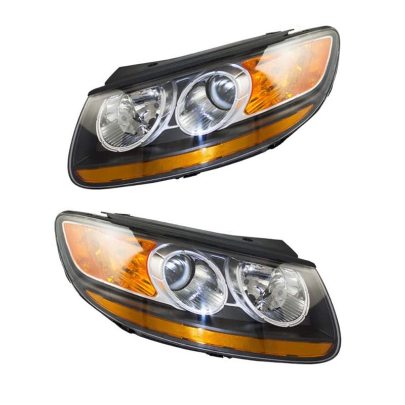 Photo 1 of Black Projector Halogen Headlight Housing Headlight For 2007-2012 Hyundai Santa Fe
