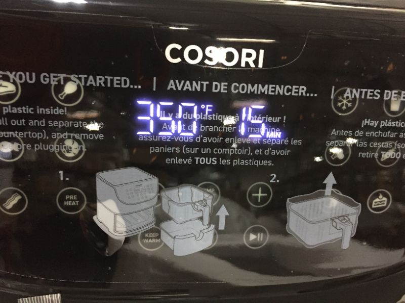 Photo 1 of COSORI Air Fryer Oven Combo 5.8QT Max Xl Large Cooker (Cookbook with 100 Recipes), One-Touch Screen with 11 Precise Presets and Shake Reminder, Nonstick and Dishwasher-Safe Square Design Basket, Black

