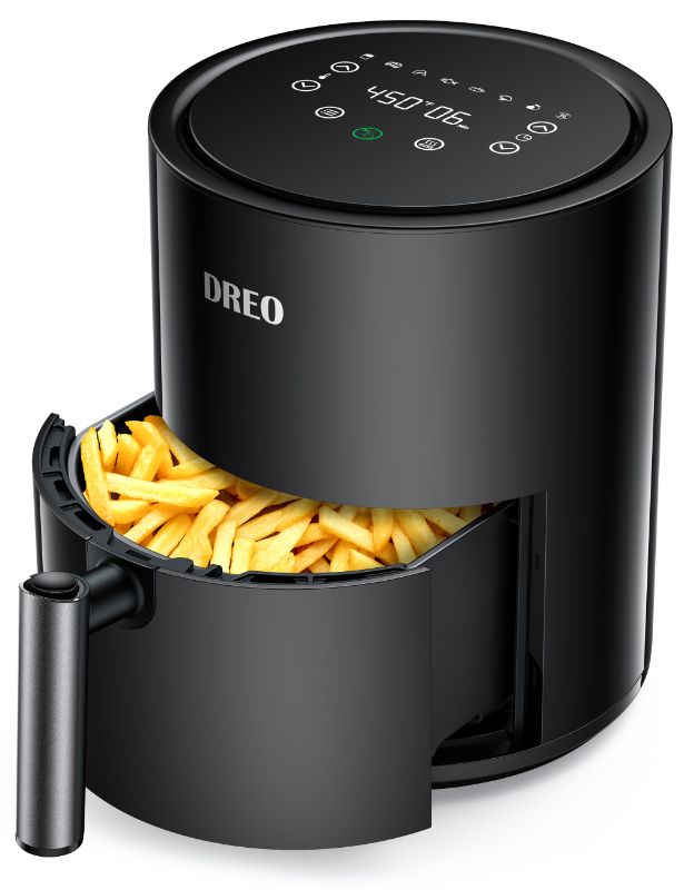 Photo 1 of Dreo, Air Fryer, 4 Quart, 100? to 450?, 9-in-1, 50 Recipes, 9 Cooking Functions on Easy Touch Screen
