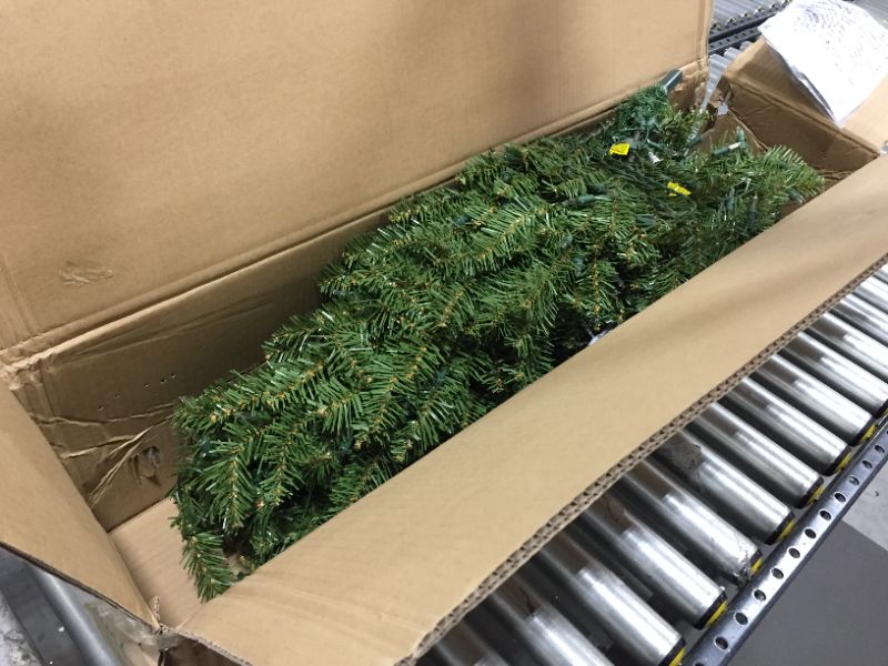 Photo 2 of 4.5' Pre-lit Dunhill Fir Slim Artificial Christmas Tree – Clear Lights