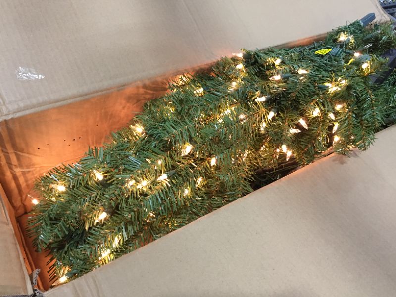 Photo 3 of 4.5' Pre-lit Dunhill Fir Slim Artificial Christmas Tree – Clear Lights