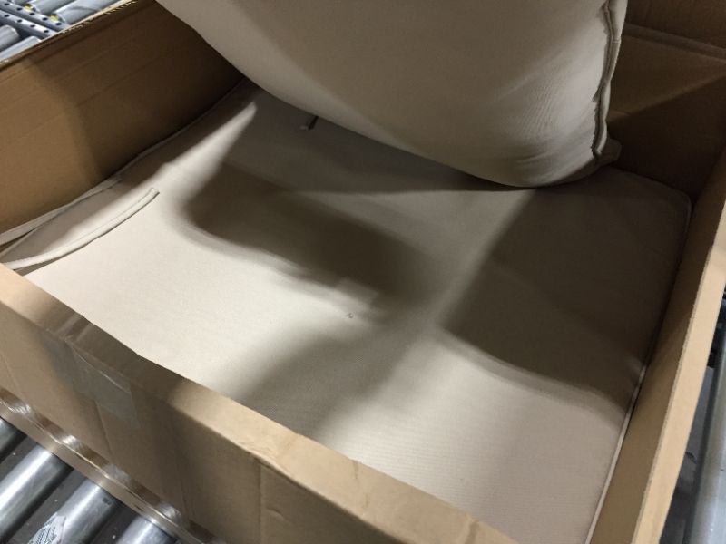 Photo 2 of Amazon Basics Deep Seat Patio Seat and Back Cushion Set - Khaki
