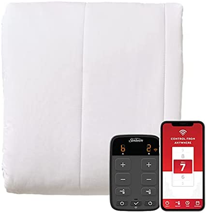 Photo 1 of Sunbeam Polyester Wi-Fi Connected Mattress Pad, Electric Blanket, 10 Heat Settings, Queen Size
