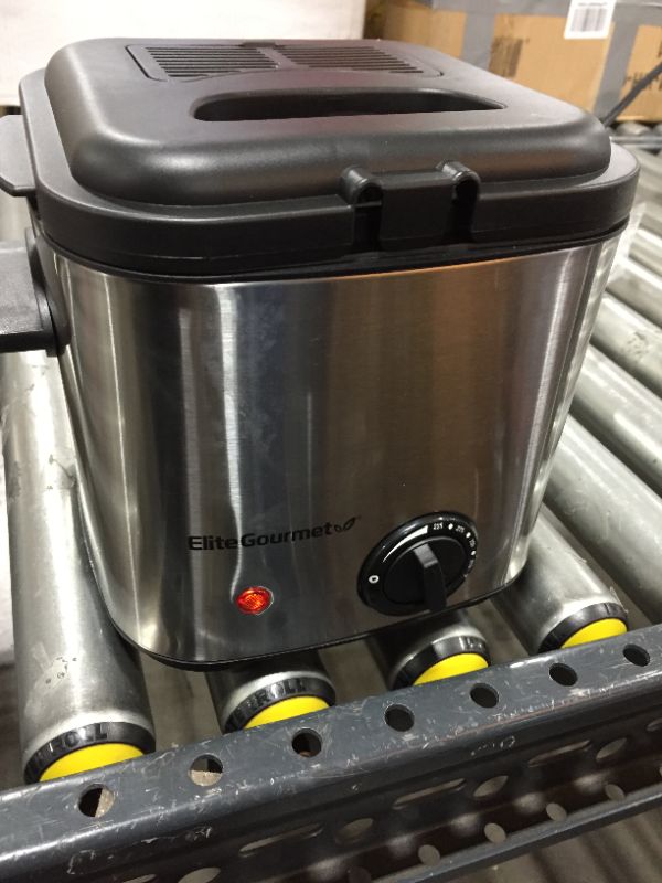 Photo 2 of Elite Gourmet - 1.5Qt. Deep Fryer - Stainless Steel
