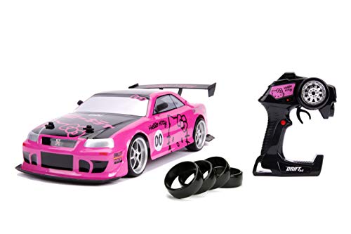 Photo 1 of Jada Toys Hello Kitty Nissan Skyline GT-R Drift Power Slide Elite R/C, USB Charging, with 4 Extra Tires
