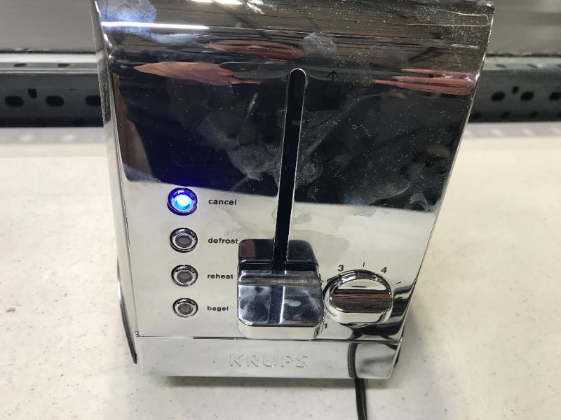 Photo 1 of KRUPS KH732D Breakfast Set 2-Slot Toaster with Brushed and Chrome Stainless Steel Housing