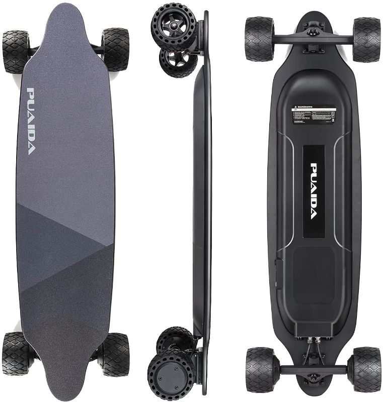 Photo 1 of Puaida Electric Skateboard Longboard with LCD Remote Controller 25 MPH Top Speed 18.6 Miles Max Range Dual Motors 8 Layers Maple Deck

