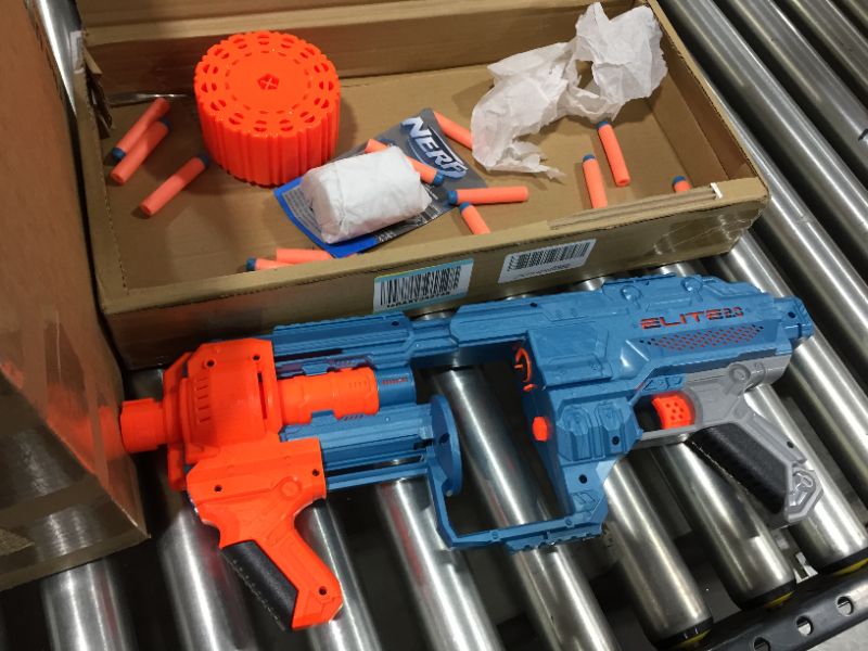 Photo 2 of NERF Elite 2.0 Shockwave RD-15 Blaster, 30 Darts, 15-Dart Rotating Drum, Pump-Action, Built-in Customizing Capabilities
