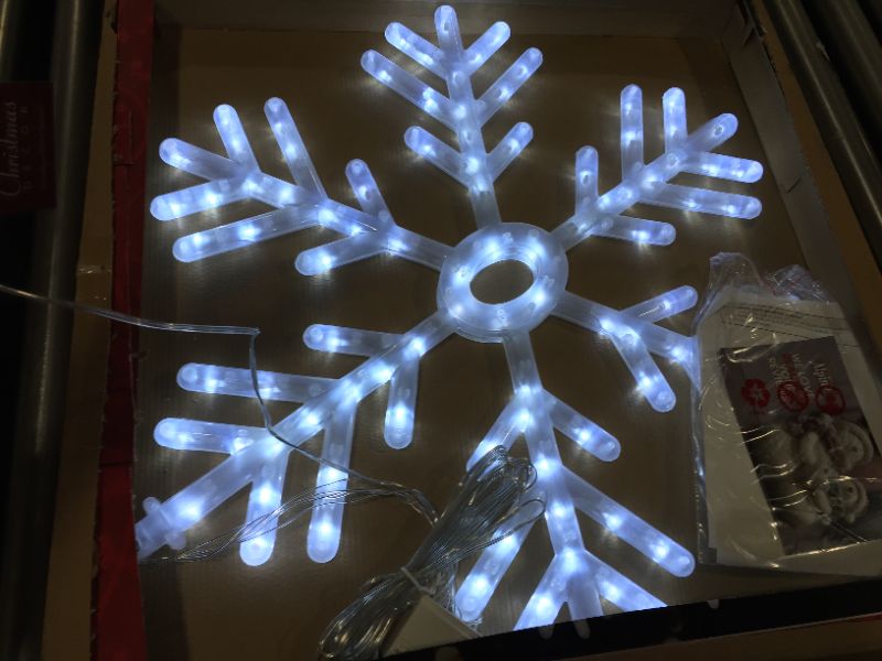 Photo 2 of Alpine 1 In. W. X 24 In. H. X 20 In. L. Led Lighted Snowflake