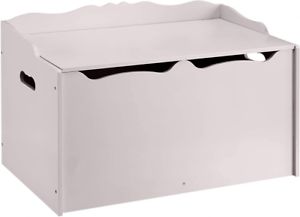 Photo 1 of Amazon Basics Wooden Toy Box, Grey