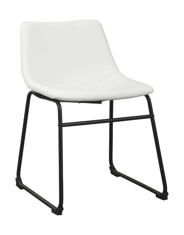 Photo 1 of Centiar White Dining Upholstered Side Chair, 2 PACK