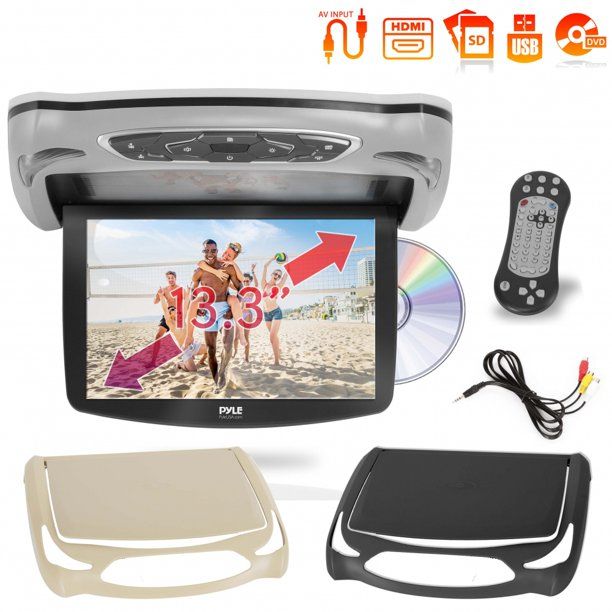 Photo 1 of Pyle PLRD146 Flip Down Roof Mounted 13.3 " LCD Screen Multimedia DVD CD Player