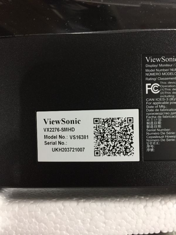 Photo 5 of ViewSonic VX2276-smhd - LED monitor - Full HD (1080p) - 22"