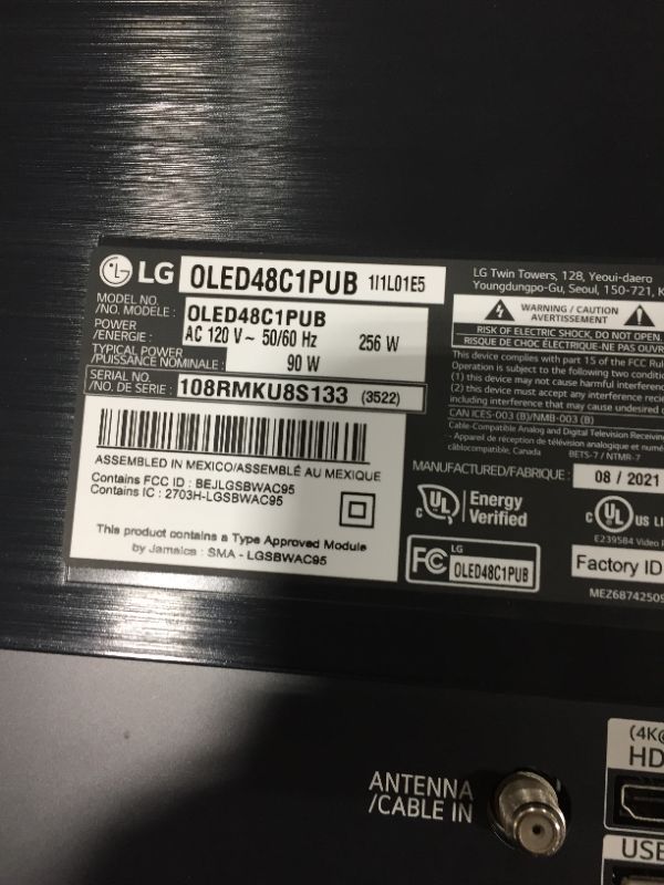 Photo 4 of LG - 48" Class C1 Series OLED 4K UHD Smart webOS TV
Parts Only