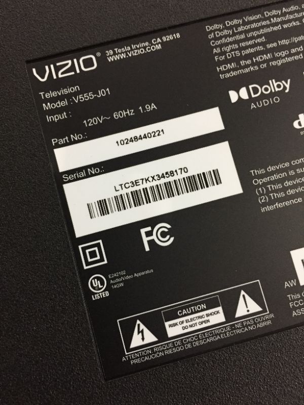 Photo 4 of VIZIO V-Series® 55" Class (54.5" Diag.) 4K HDR Smart TV
Parts Only