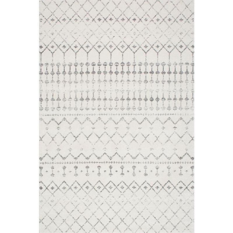 Photo 1 of Blythe Modern Moroccan Trellis Gray 8 ft. x 10 ft. Area Rug