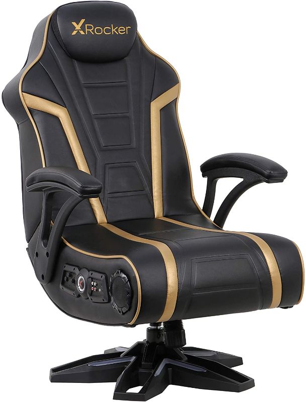 Photo 1 of X Rocker 5152301 Trident Pedestal 4.1 Wireless, 31.89" x 25.98" x 40.55", Black/Gold