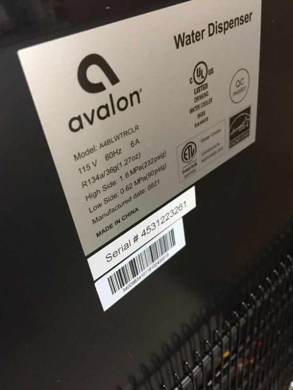 Photo 4 of Avalon Bottom Loading Water Cooler Water Dispenser with BioGuard- 3 Temperature Settings - Hot, Cold & Room Water, Durable Stainless Steel Construction, Anti-Microbial Coating- UL/Energy Star Approved