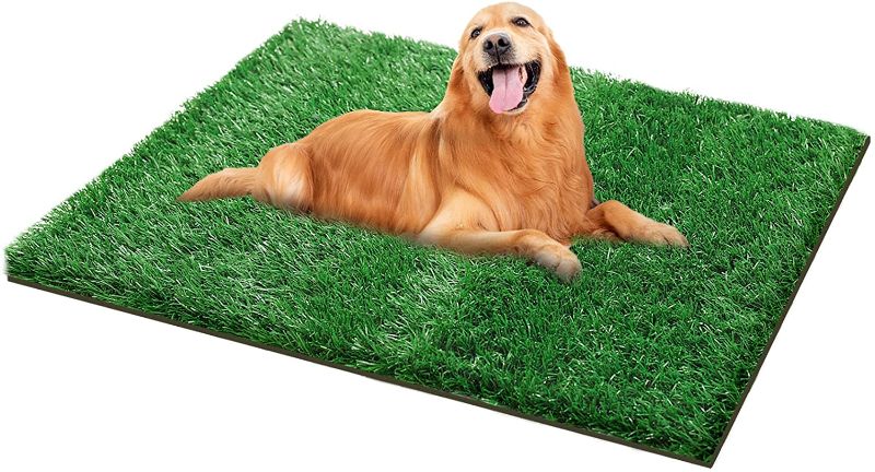 Photo 1 of Artificial Grass, Kratthey Artificial Grass for Dogs, Fake Grass for Dogs, Artificial Grass Rug, Hidden Drainage Design-Easy to Clean, for Indoor and Outdoor Use, Puppy Toilet Training Device. (L)
