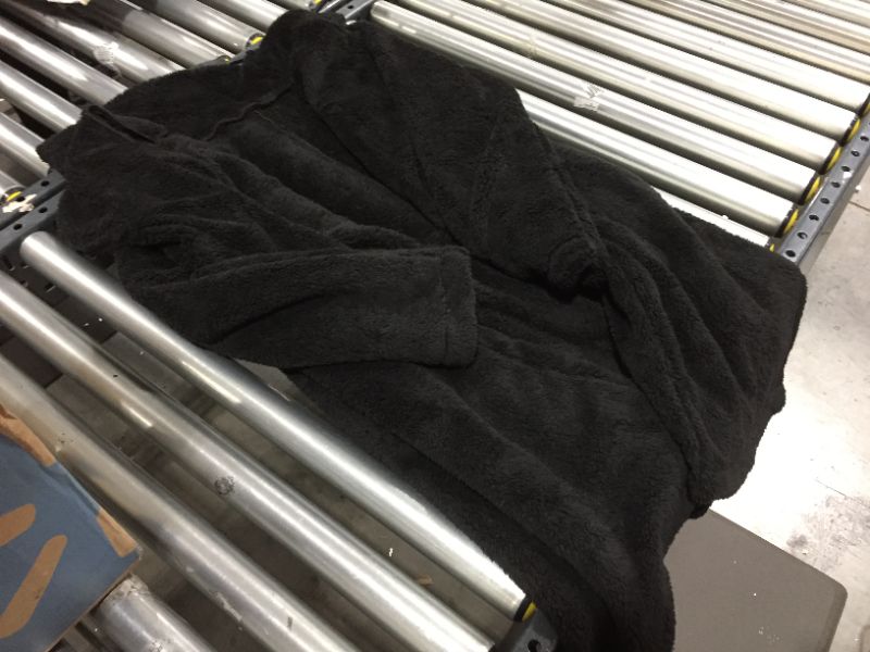 Photo 1 of SIZE L FUZZY ROBE, BLACK