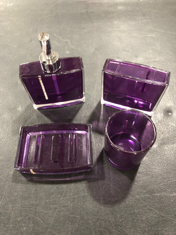 Photo 1 of BATHROOM VANITY KIT, 4 PIECES, PURPLE.