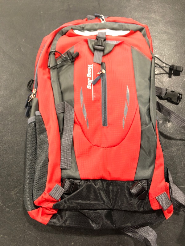 Photo 1 of   40L WATERPROOF HIKING BACKPACK SHOULDER BAG FOR OUTDOOR SPORTS CAMPING CLIMBING HIKING. RED.