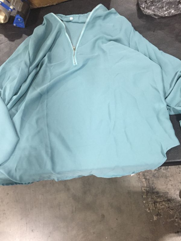 Photo 1 of Womens (4XL) Blue Zip Up Collar Windbreaker