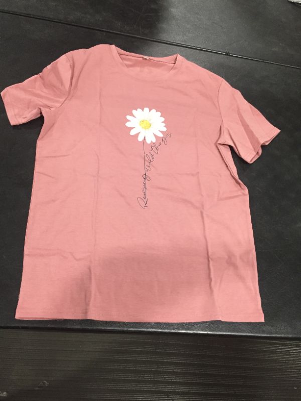 Photo 1 of women's pink short sleeve shirt size M