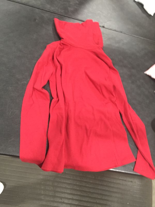 Photo 1 of women's red turtleneck long sleeve shirt size S