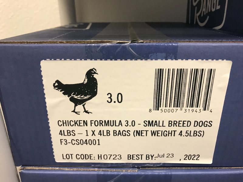 Photo 2 of Coast and Range Chicken Formula 3.0 Small Breed Dogs 4lbs Best By July 23 2022